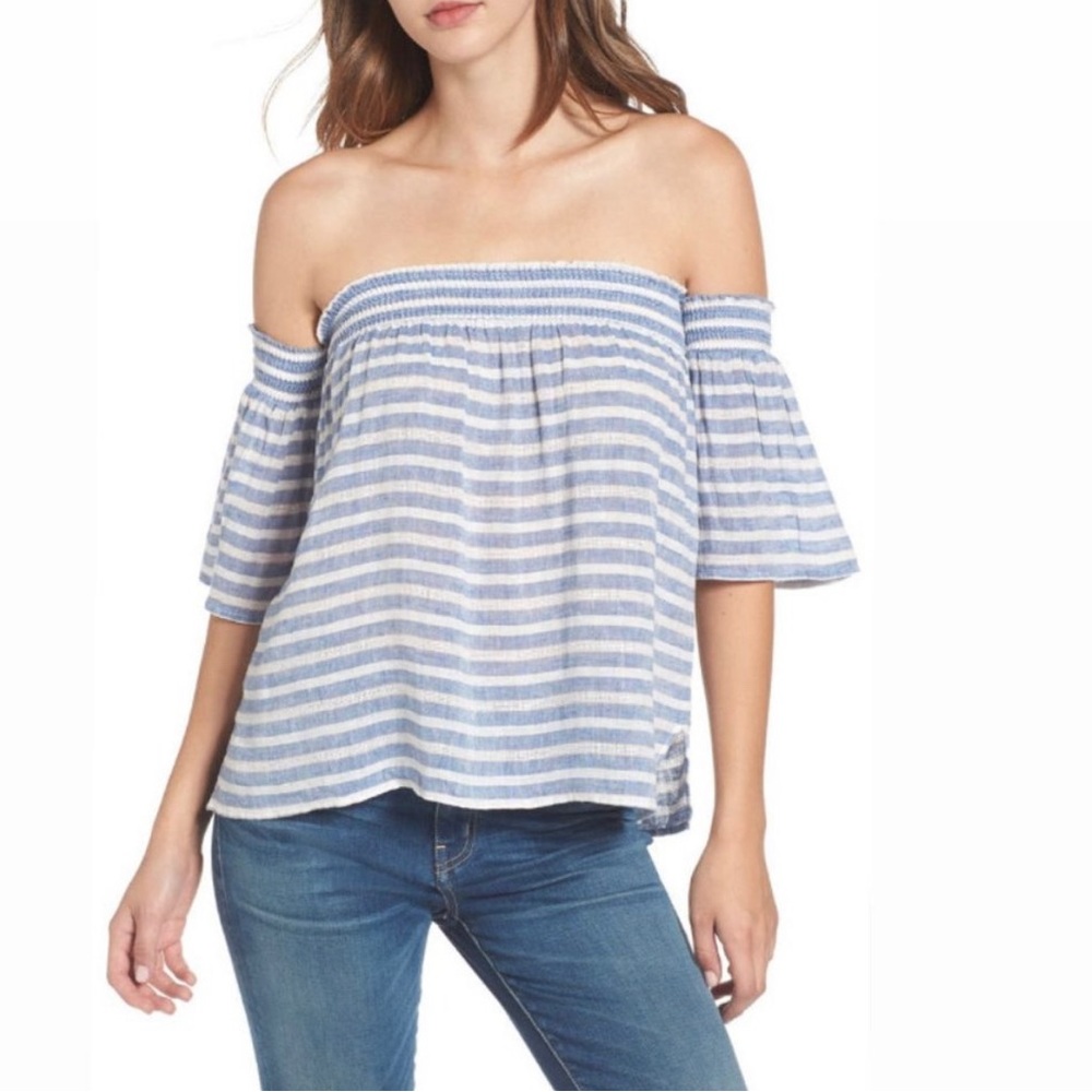 Rails Linen Isabelle Mykonos Striped Off The Shou… - image 1